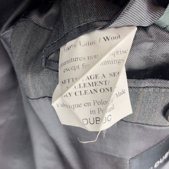 PHILIPPE DUBUC Wool Single Breasted Light Red & Gray Stripes Gray Blazer Size 38 - Picture 6 of 7